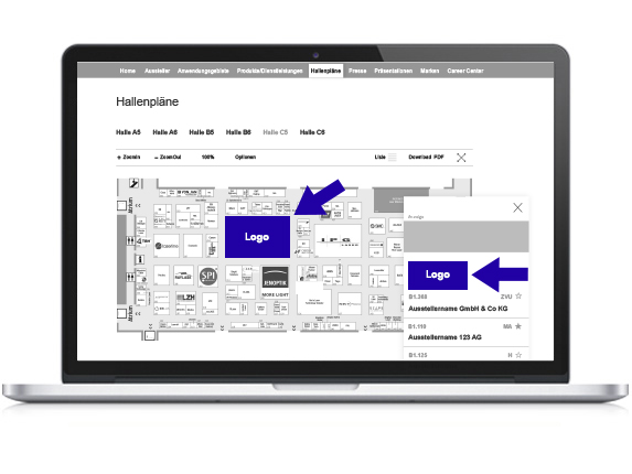 Logo im Online-Hallenplan