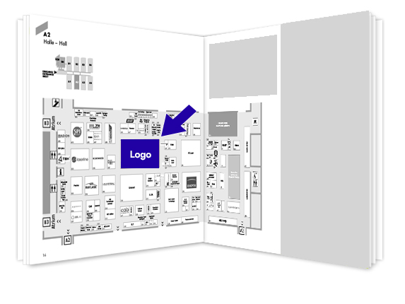 Logo in the hall plan of the Visitor Guide