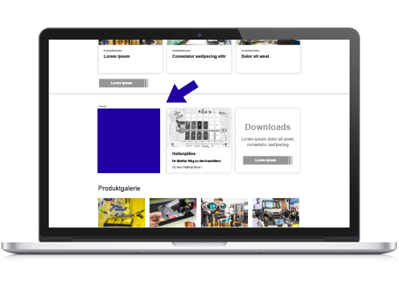 Werbebanner Startseite